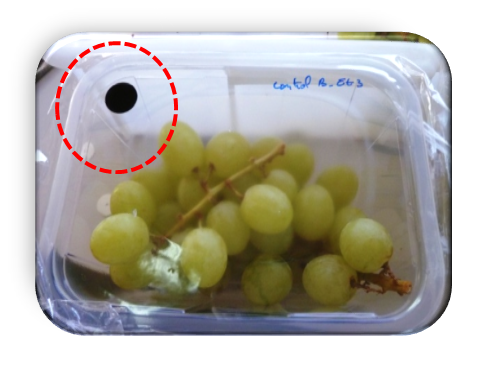 Dispositivo Blow Device su cestino di uva da tavola 