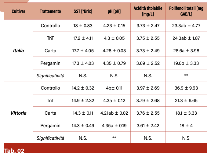 tab 2 grappoli sacchetti